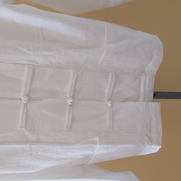 NWT Traditional Men's Asian Style White Shirt Unisex Size S/M USA Size Asian L - Picture 5 of 10